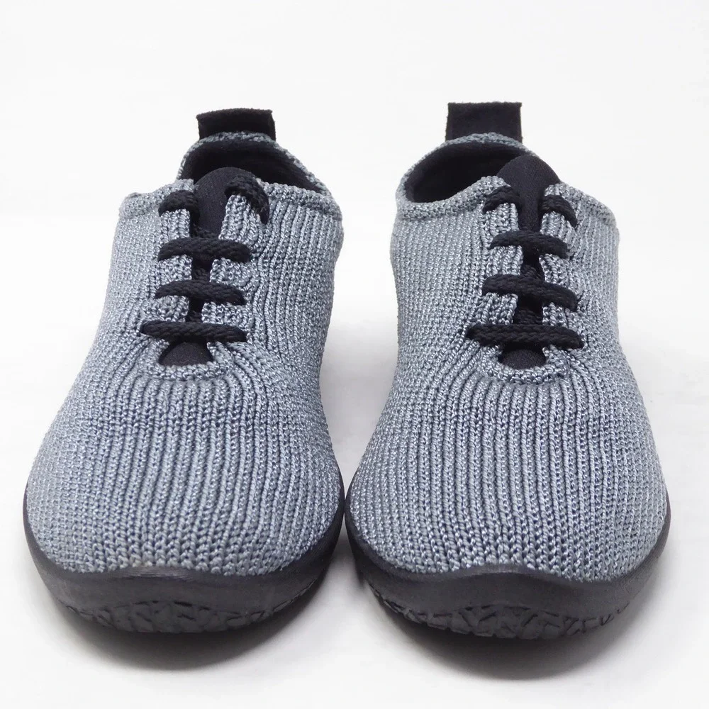 Arcopedico Women LS Lace-Up Shoe Titanium Grey Knit Comfort Sneakers 38 / 7-7.5